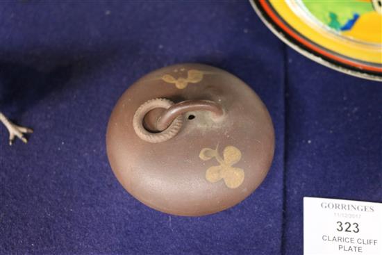 A redware teapot
